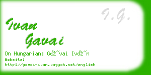 ivan gavai business card